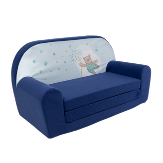 Sofka Dziecięca Mini Kanapa Łóżko Miś niebieski - 2