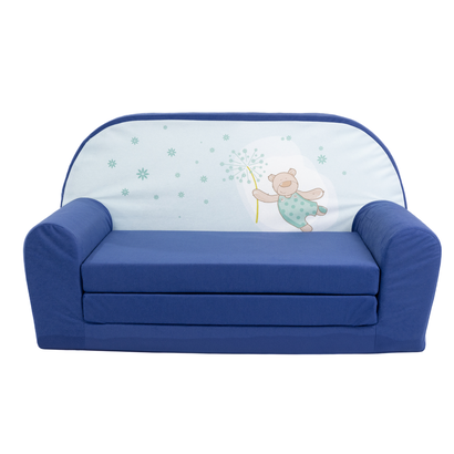 Sofka Mini Rozkładana Miś niebieski