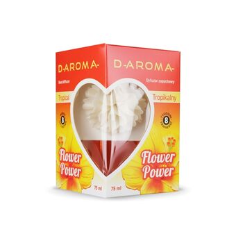 Dyfuzor zapachowy z kwiatem D-aroma Flower Power 75ml Tropical – Egzotyczna Świeżość w Twoim Dom - 2