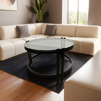 Stolik okrągły Glam okrągła podstawa - 2