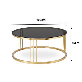 Stolik kawowy Glam Round Gold - 4