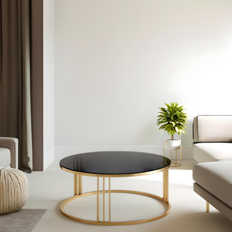 Stolik kawowy Glam Round Gold - 3