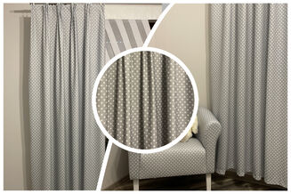 Tkanina mikrofaza motyw Szara białe gwiazdki - 2