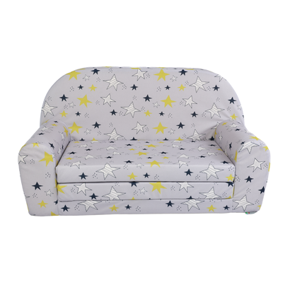 Sofka Mini Rozkładana Szara nocne gwiazdy