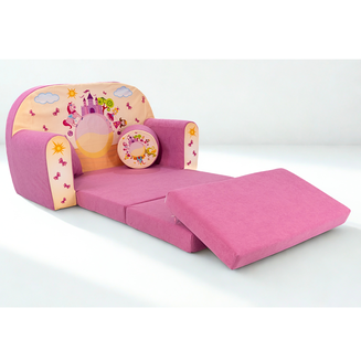 Sofa kanapa dla dzieci rozkładana Różowy Zamek - 5