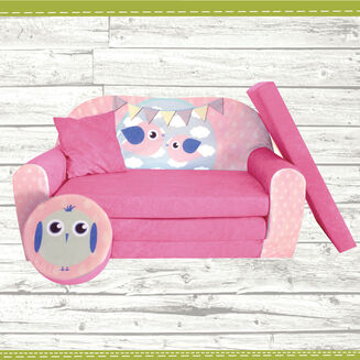 Sofa kanapa dla dzieci rozkładana Bird Pink - 2