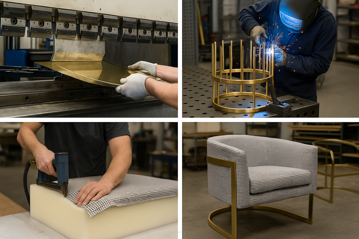 Proces produkcji mebli glamour krok po kroku, od projektu aż po gotowy produkt