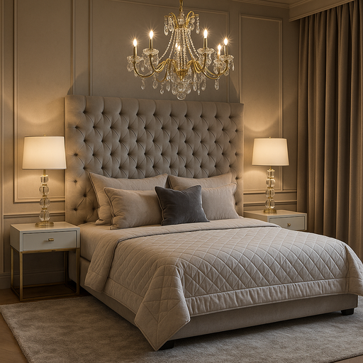 Luksusowa sypialnia glamour bez kompromisów